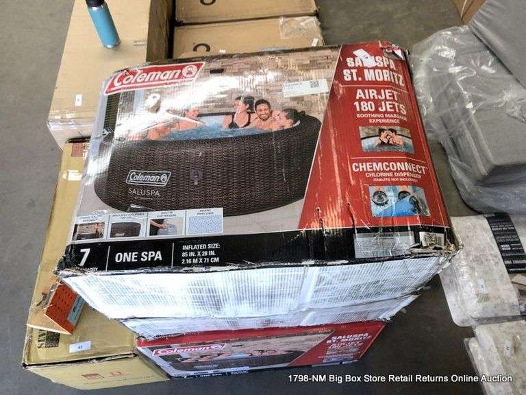 COLEMAN SALUSPA ST. MORITZ 180 AIR JETS INFLATABLE HOT TUB Bentley