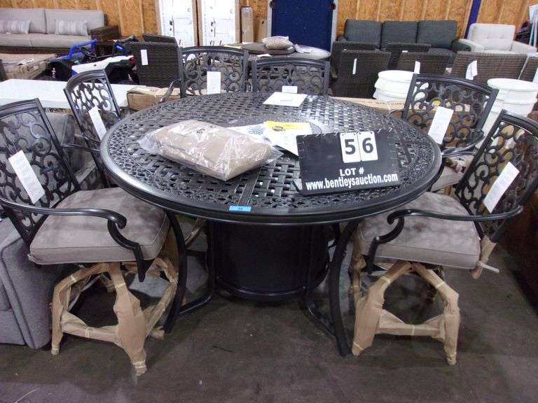 MEMBER'S MARK HASTINGS 7 PC. HIGH FIRE PIT DINING SET Bentley