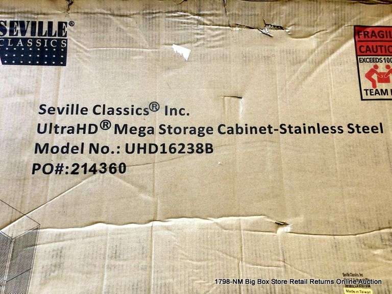 SEVILLE CLASSICS ULTRA HD MEGA STORAGE STAINLESS STEEL, MODEL