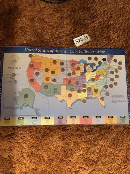 1999-2008 STATES COIN MAP - QUARTERS - Bentley &amp; Associates, LLC