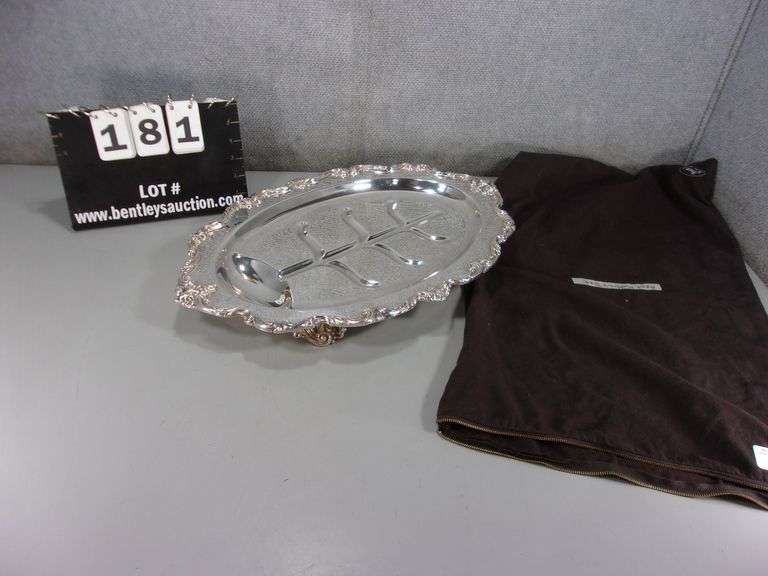 INTERNATIONAL SILVER WEBSTER WILCOX SILVER PLATE OBLONG MEAT SERVING