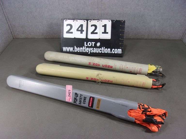 LOT: (3) QUICK POP-UP SAFETY CONES - Bentley & Associates, LLC