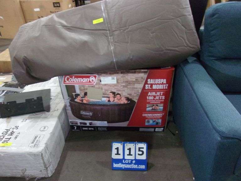 COLEMAN SALUSPA ST. MORITZ INFLATABLE 180 JET HOT TUB Bentley