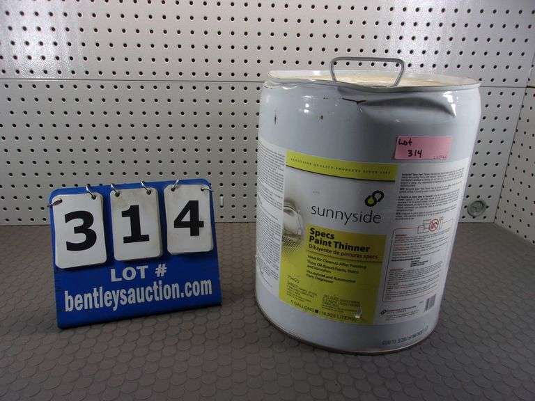 SUNNYSIDE SPECS PAINT THINNER, 5 GALS. Bentley & Associates, LLC