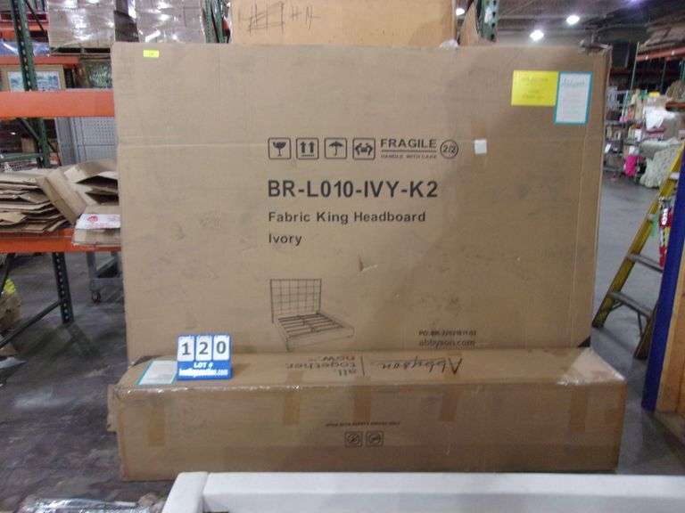 ABBYSON CAPE COD TUFTED FABRIC KING BED BRL010 Bentley & Associates, LLC