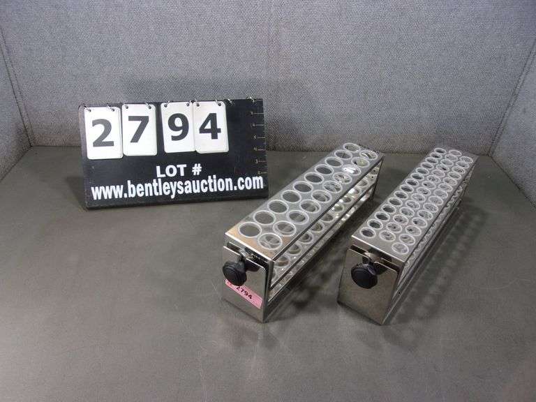 LARGE TEST TUBE HOLDER, SMALL TEST TUBE HOLDER METAL W/ HANDLES Bentley & Associates, LLC
