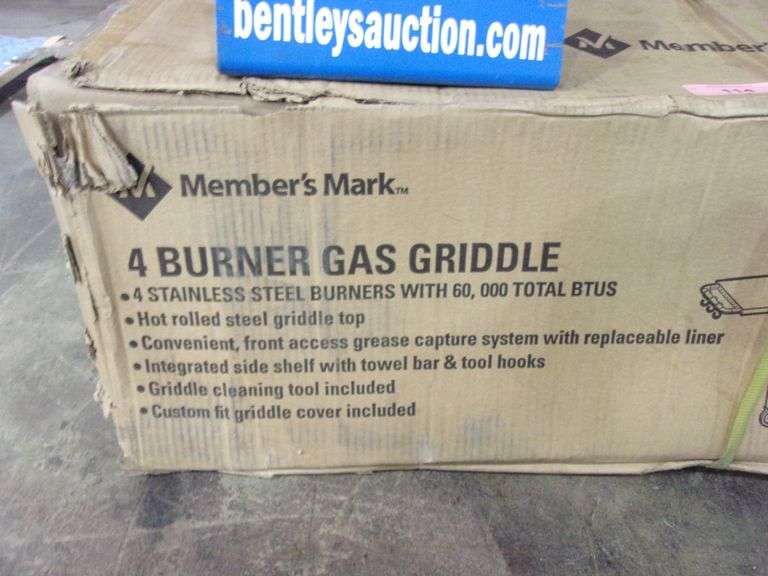 MEMBER'S MARK 4 BURNER GAS GRIDDLE COVER INCLUDED Bentley & Associates, LLC
