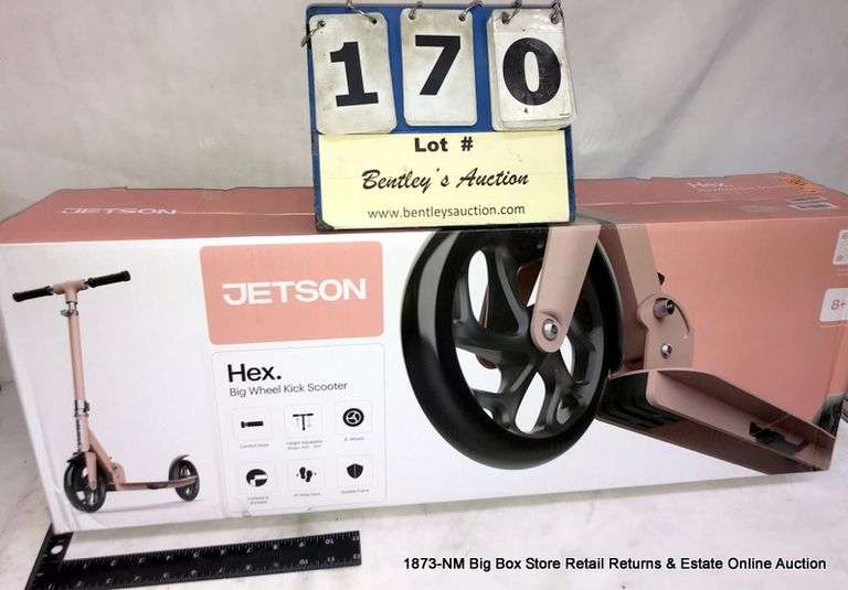 PINK JETSON HEX BIG WHEEL KICK SCOOTER Bentley & Associates,
