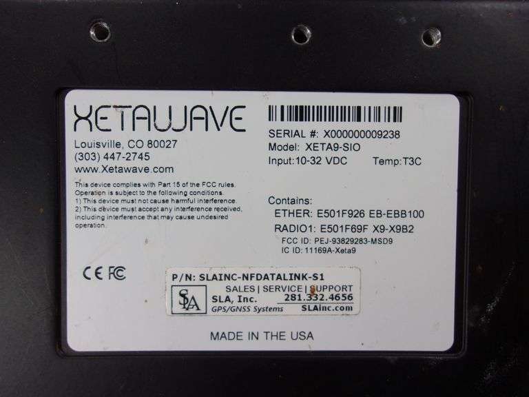 XETAWAVE XETA9SIO WIRELESS COMMUNICATION SWITCH (3X MONEY) Bentley