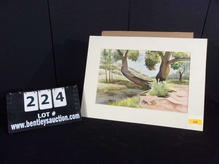 TREE OVER THE STREAM LANDSCAPE MAT 27 X 20 Bentley & Associates, LLC