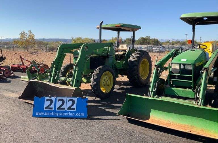 JOHN DEERE 2155 4WD TRACTOR, RUNS, 1 KEY, LOADER BUCKET, SECONDARY HOUR ...