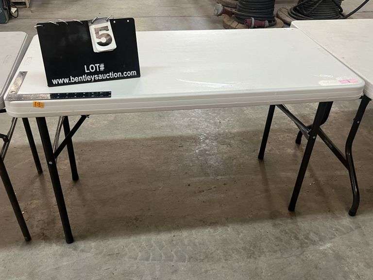 LIFETIME FOLDING TABLE, 4'X2'X29" WHITE Bentley & Associates, LLC