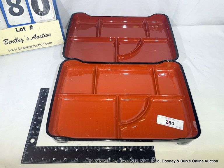 2COUNT DECORATIVE SERVING TRAYS USED, AS IS Bentley & Associates, LLC