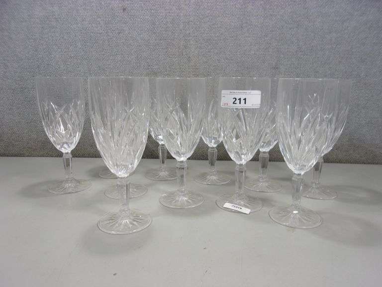 LOT (11 PIECES) CRYSTAL TALL STEMMED "MARQUIS" BY WATERFORD GLASSES