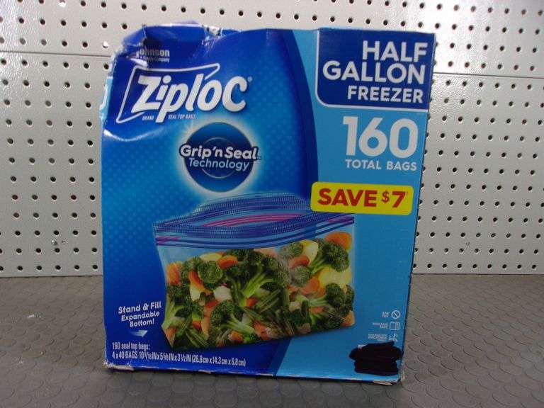 ZIPLOC HALF GALLON FREEZER BAGS 4 BOXES Bentley & Associates, LLC