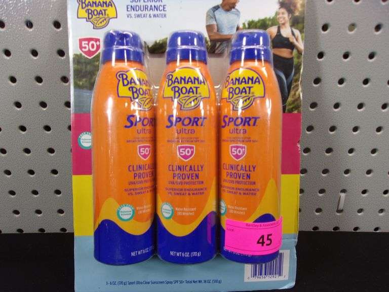 BANANA BOAT SPORT ULTRA, 50 SPF SUN SCREEN (3) Bentley & Associates, LLC