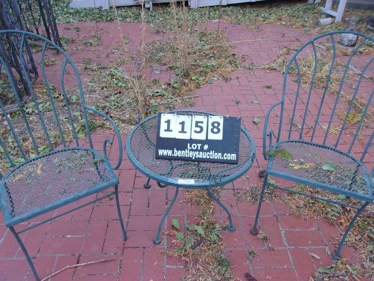 EXPANDED METAL PATIO CHAIRS & TABLE (3X MONEY) Bentley & Associates, LLC