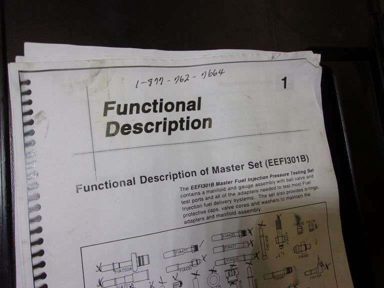 SNAPON FUEL INJECTION PRESSURE TEST SET Bentley & Associates, LLC