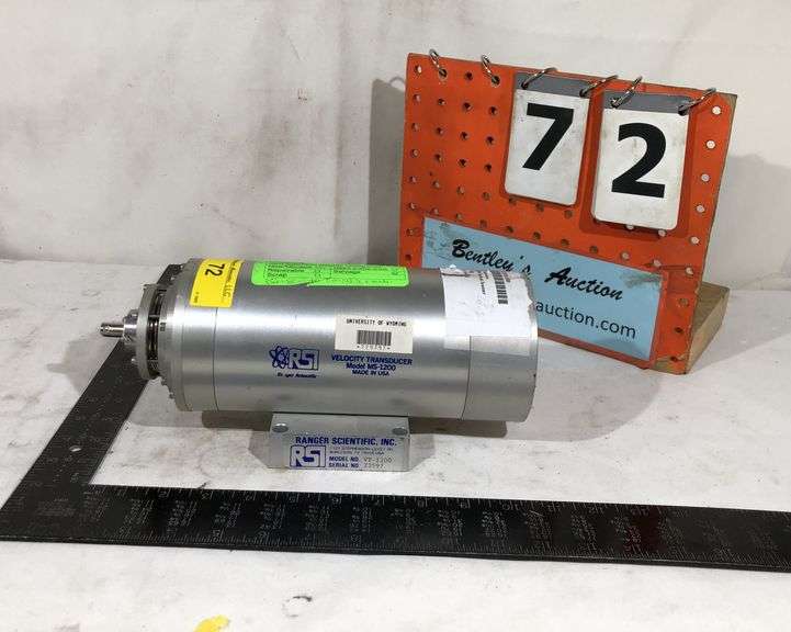 RSI MS-1200 VELOCITY TRANSDUCER - Bentley & Associates, LLC