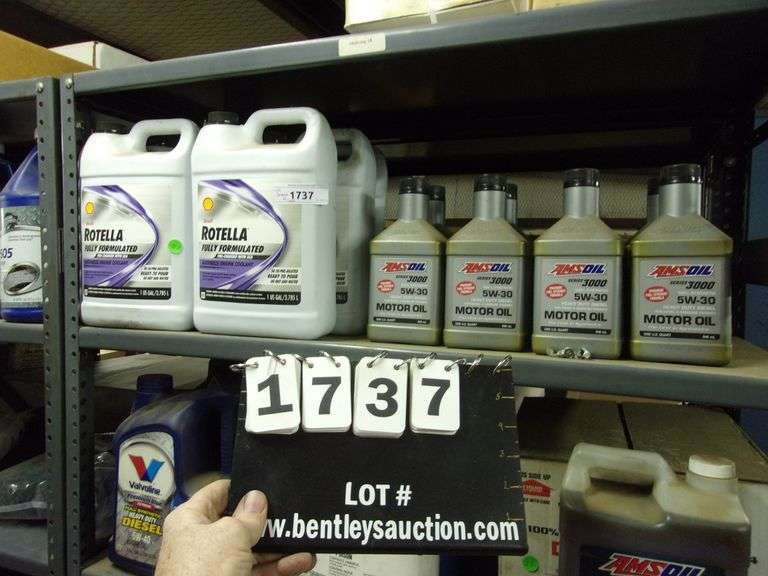 CONTENTS OF SHELF 4SHELL ROTELLA ANTIFREEZE, 8AMS OIL SERIES 3000