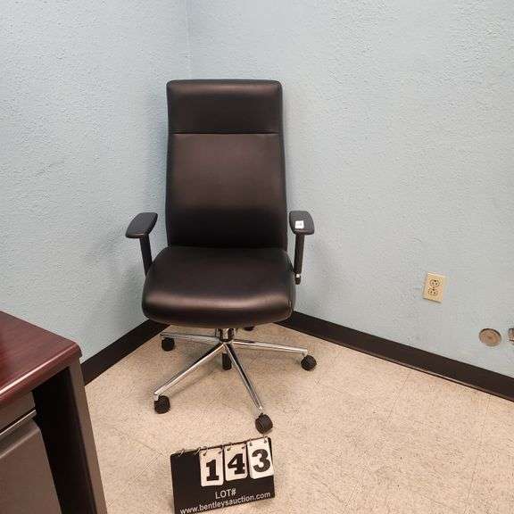 BLACK LEATHER OFFICE CHAIR Bentley & Associates, LLC