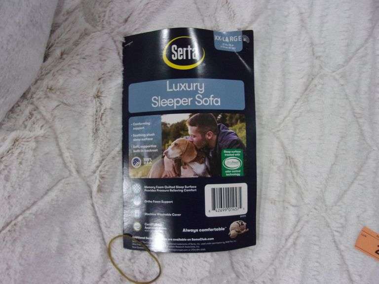 SERTA XXL LUXURY SLEEPER SOFA DOG BED Bentley & Associates, LLC