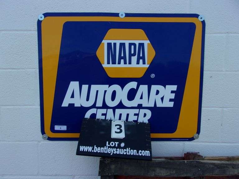 "NAPA AUTO CARE CENTER" METAL 27.5" X 37.5" SIGN Bentley & Associates