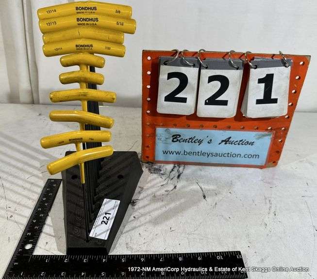 BONDHUS ALLEN WRENCH SET THANDLE Bentley & Associates, LLC