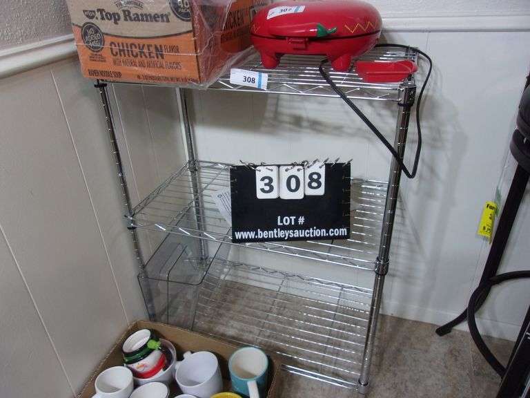 STYLE SELECTIONS MINI 3TIER WIRE SHELVING & PLASTIC ORGANIZER