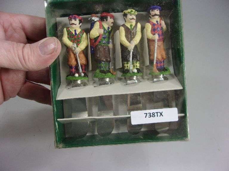 4 BOSTON WAREHOUSE GOLFER SHAPED BUTTER KNIVES Bentley & Associates, LLC