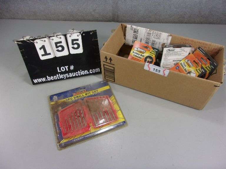 BOX WIRE BRUSH, DRILL BITS, ELECTRICAL TAPE, BATTERY BOLT EXTENDERS