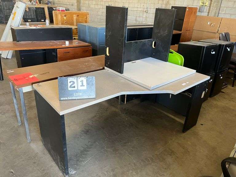 LSHAPED DESK DISASSEMBLED USED, AS IS Bentley & Associates, LLC