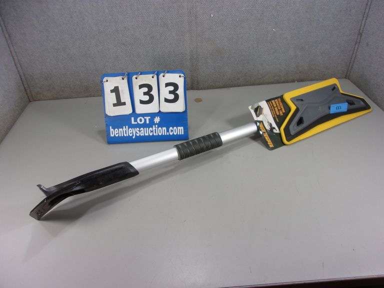 Rain-X 36" Snow Brush Ice Scraper Tool With Curved Handle, Black