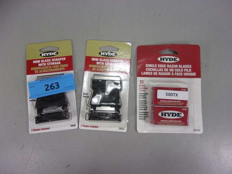 HYDE MINI GLASS SCRAPERS, SINGLE EDGE RAZOR BLADE REPLACEMENTS (2X ...