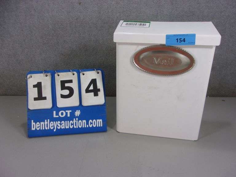 WHITE METAL WALL MOUNTED MAILBOX Bentley & Associates, LLC