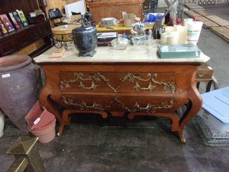 ANTIQUE WOODEN 2 DRAWER DRESSER Bentley Associates LLC