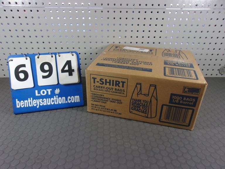 BOX 1,000 TSHIRT CARRYOUT BAGS Bentley & Associates, LLC