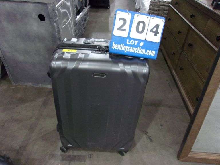 SAM'S NITE GRAY PLASTIC HARD CASE ROLLING SUITCASE Bentley