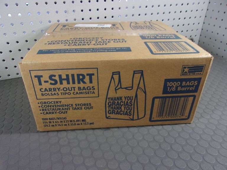 BOX 1,000 TSHIRT CARRYOUT BAGS Bentley & Associates, LLC