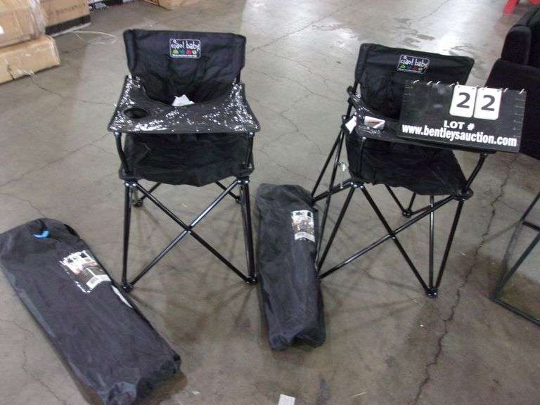 CIAO! BABY BLACK PORTABLE FOLDABLE HIGH CHAIRS ** 2 X MONEY