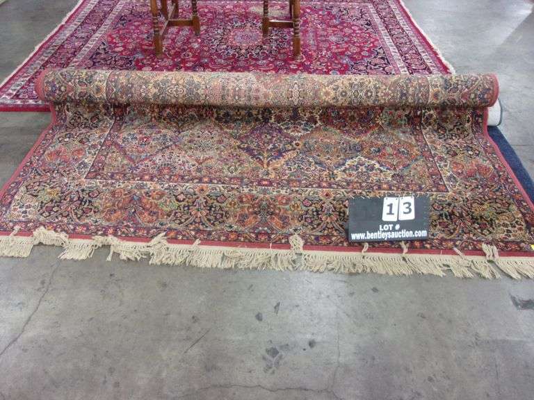 KARASTAN WORSTED WOOL PILE MULTICOLOR PANEL KIRMAN ORIENTAL RUG, 105