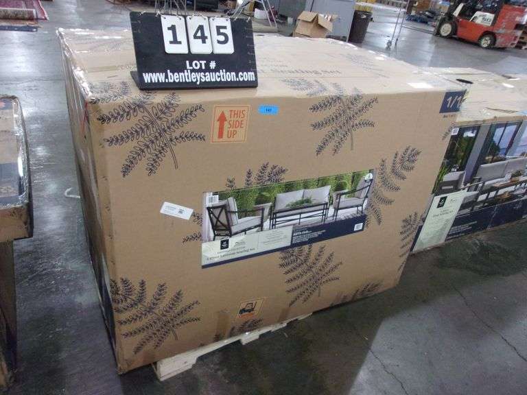 MEMBER'S MARK SHEFFIELD COLLECTION OUTDOOR LOVESEAT PATIO SET 4 PCS