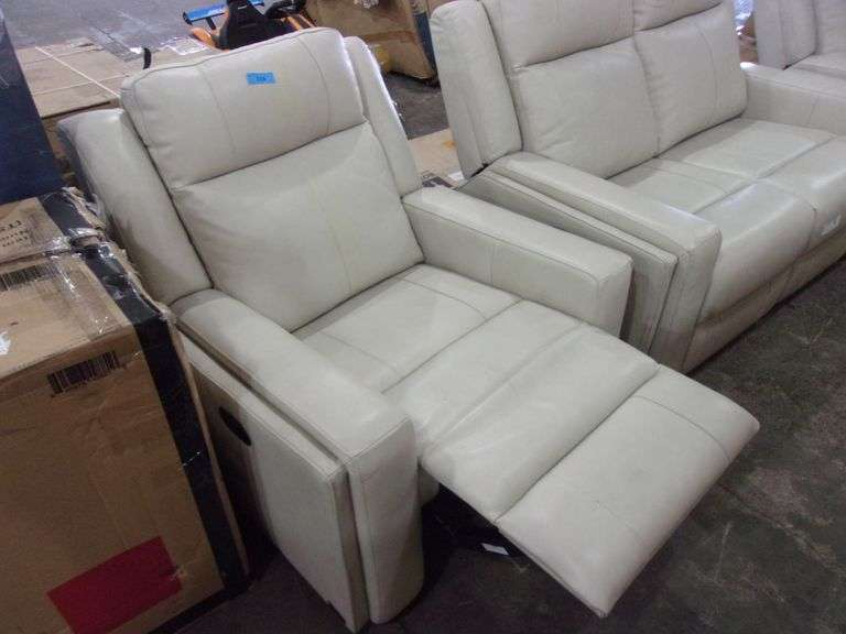 WHITE LEATHER RECLINER Bentley & Associates, LLC