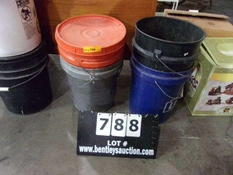 LOT 4 ASSORTED 5 GAL. PLASTIC BUCKETS Bentley & Associates, LLC