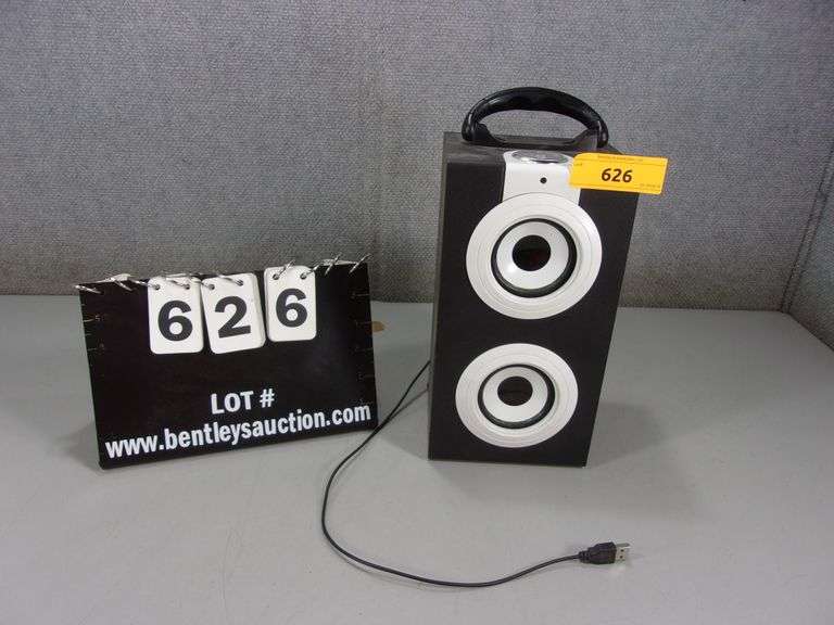 LAXMAX BLACK & WHITE PORTABLE DIGITAL SPEAKER Bentley & Associates, LLC