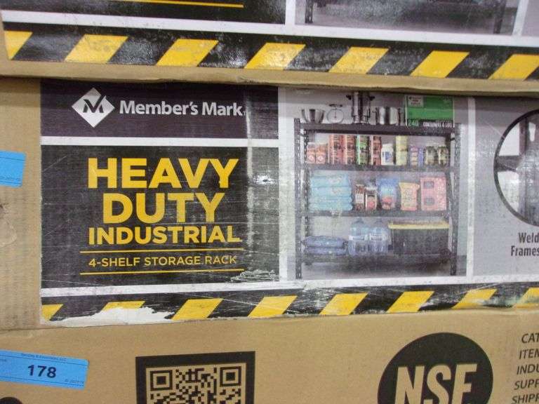 MEMBER'S MARK HEAVY DUTY INDUSTRIAL 4 SHELF STORAGE RACK Bentley & Associates, LLC