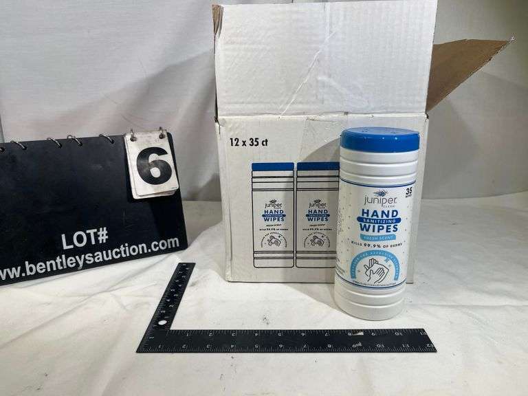 (12) JUNIPER HAND SANITIZING WIPES Bentley & Associates, LLC