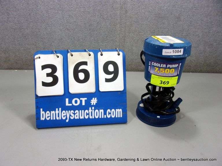 MAX COOL 115 VOLT COOLER PUMP 7,500 Bentley & Associates, LLC