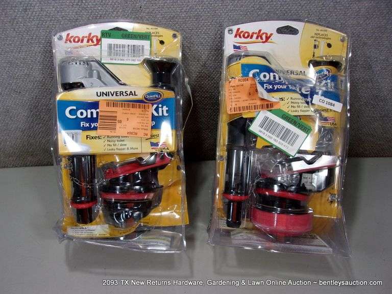 LOT (2) KORKY UNIVERSAL COMPLETE TOILET KIT Bentley & Associates, LLC