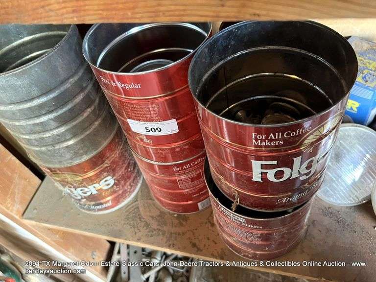 ASSORTED EMPTY FOLGERS COFFEE CANS Bentley & Associates, LLC